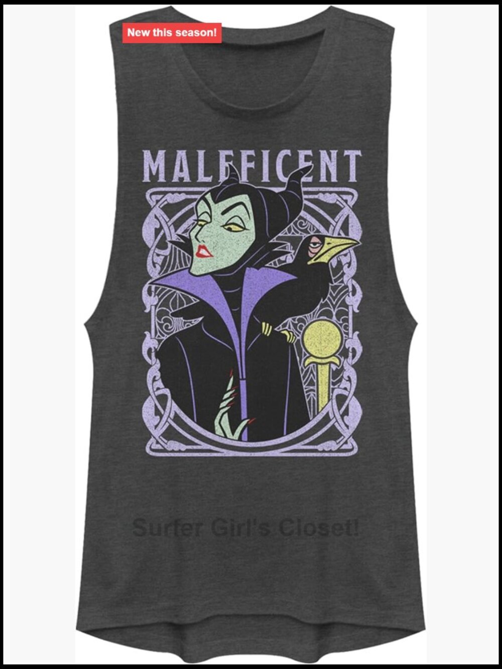 Disney Villains Maleficent Muscle Tank Disney Villains Cotton Polyester Blend